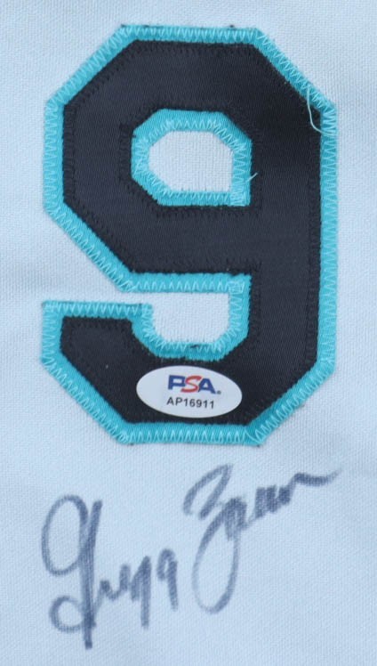 Gregg Zaun Signed Florida Marlins Russell Athletic Authentic Jersey (PSA)