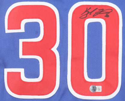 Kyle Tucker Signed Chicago Cubs Custom King Tuck Jersey (Beckett) 4xAll Star O.F
