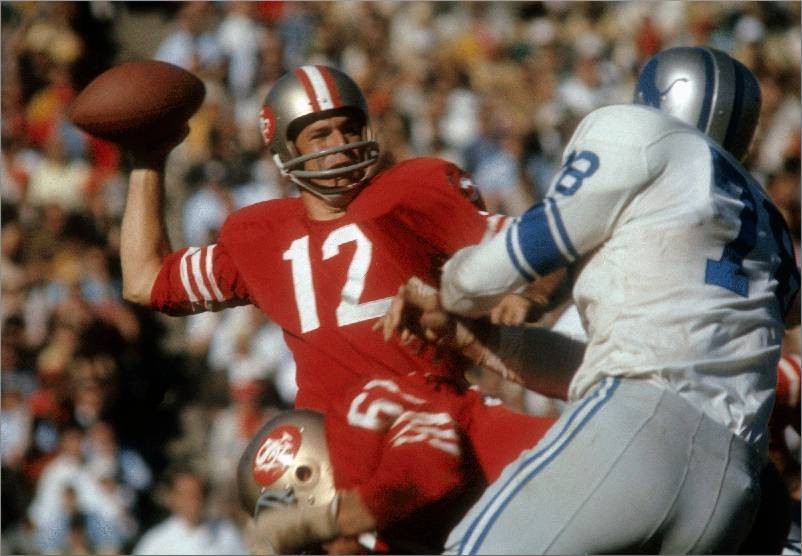 John Brodie Signed San Francisco 49ers Jersey (Beckett) 1970 NFL MVP Award / Q.B