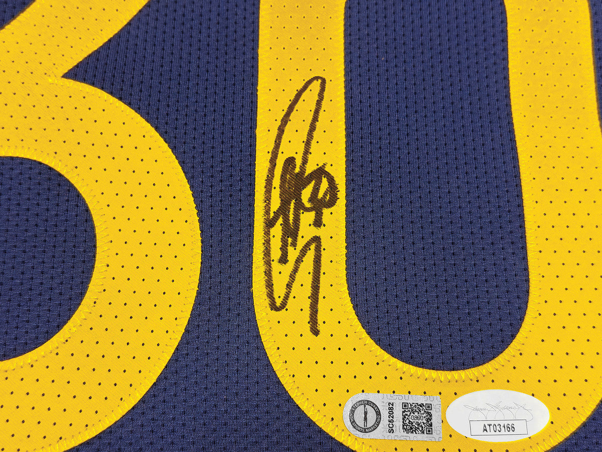 WARRIORS STEPHEN CURRY AUTOGRAPHED NIKE AUTHENTIC ICON JERSEY 48 JSA 235686
