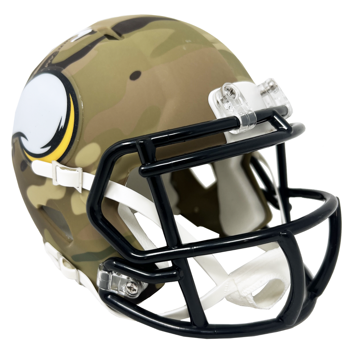 J.J. McCarthy Minnesota Vikings Signed Riddell Camo Mini Helmet BAS Beckett