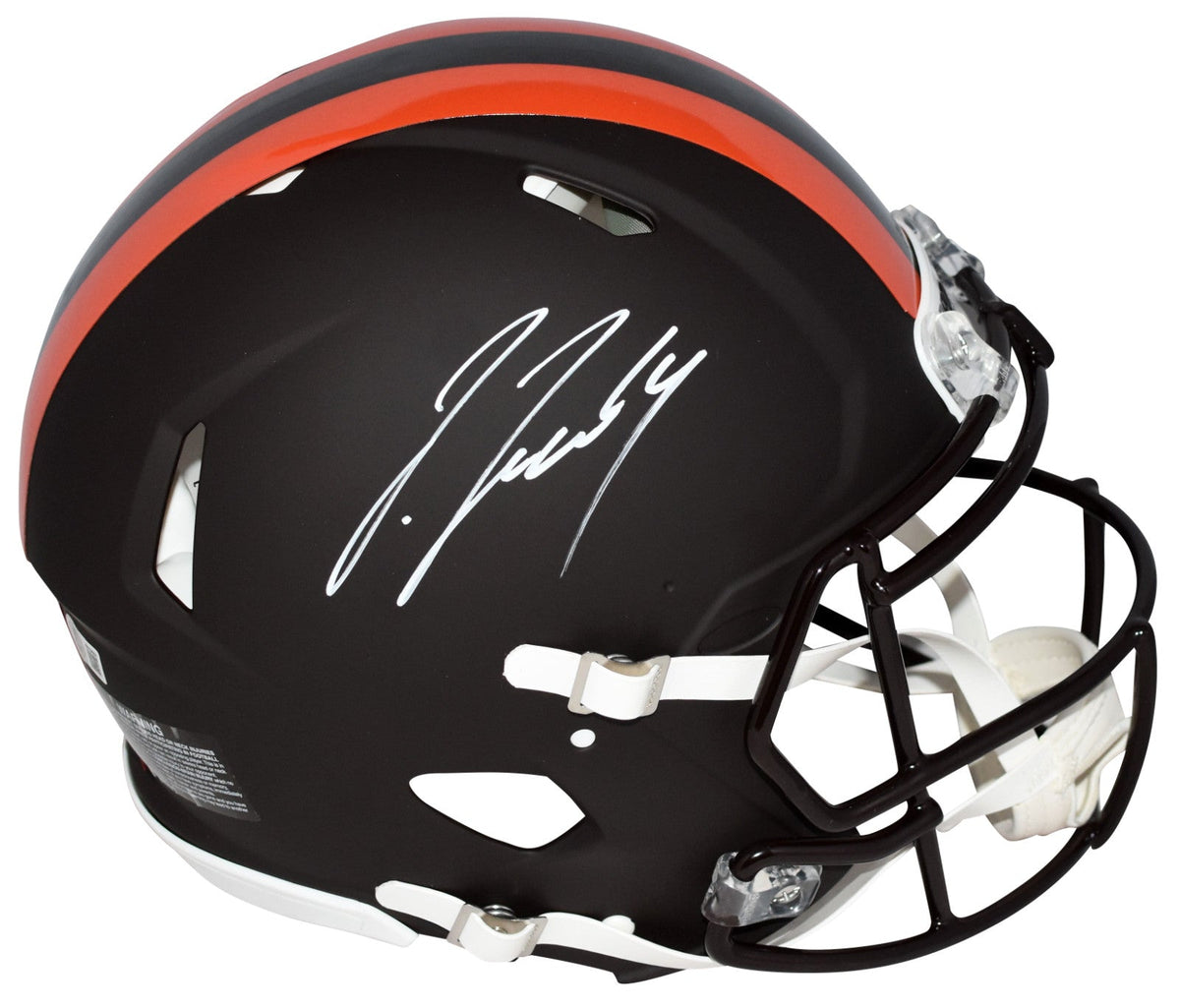 JERRY JEUDY SIGNED CLEVELAND BROWNS 2025 ALT AUTHENTIC SPEED HELMET BECKETT