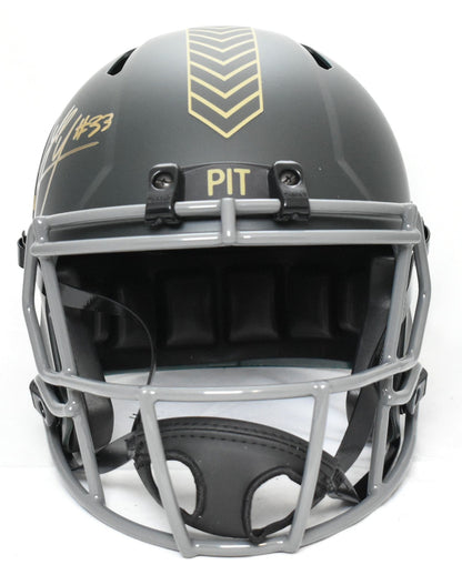 Jack Sawyer Autographed Steelers F/S Salute 2025 Speed Helmet-Beckett W Hologram
