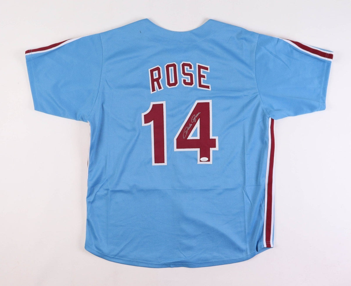 Pete Rose Signed Philadelphia Phillies Jersey (JSA) 1980 World Series Champion