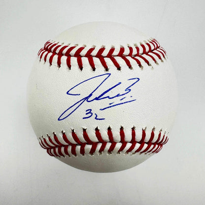 Autographed/Signed Jacob Misiorowski Rawlings ROML Baseball PROVA COA