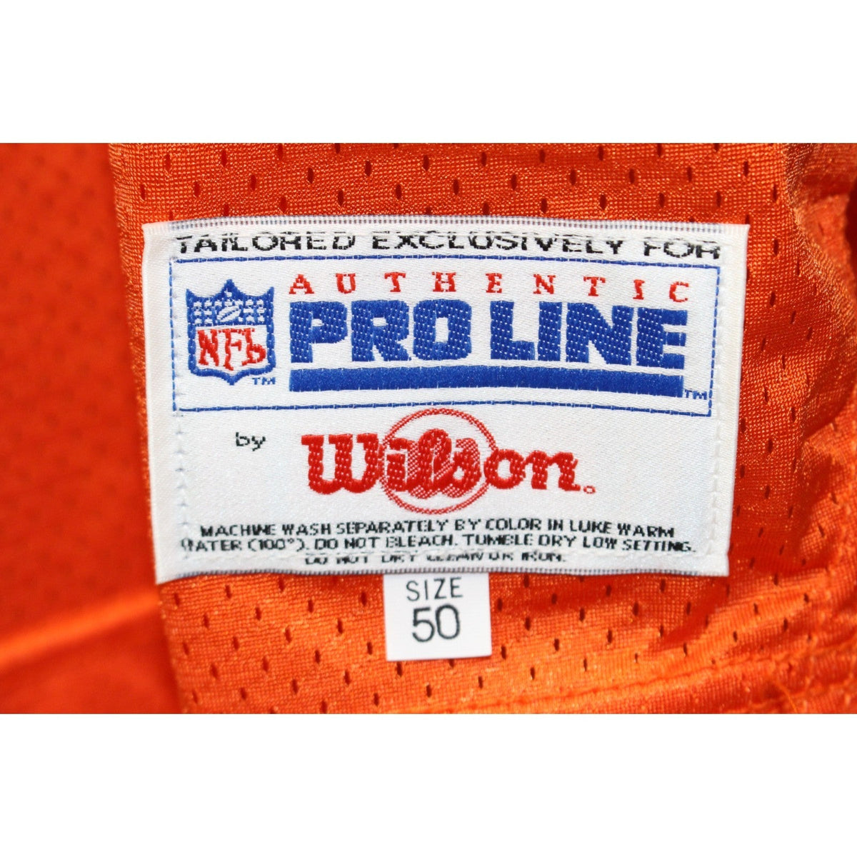 John Elway Autographed Denver Broncos Wilson Sz 50 Orange Jersey Beckett 52846
