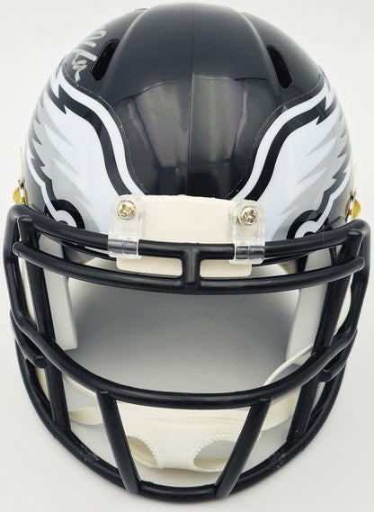Jason Kelce Signed Philadelphia Eagles Black Speed Mini Helmet Beckett
