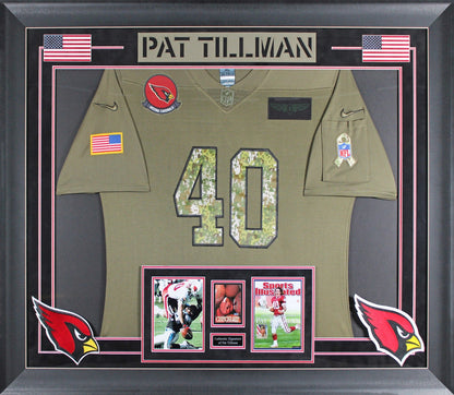 Cardinals Pat Tillman Signed 1998 Fleer Tradition #250 Framed Display JSA LOA