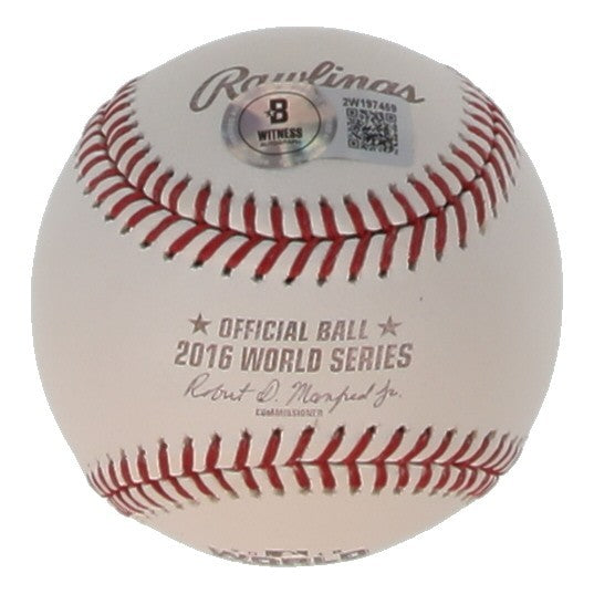 Sammy Sosa Signed 2016 World Series Champs Logo Baseball (Beckett) Chicago Cubs