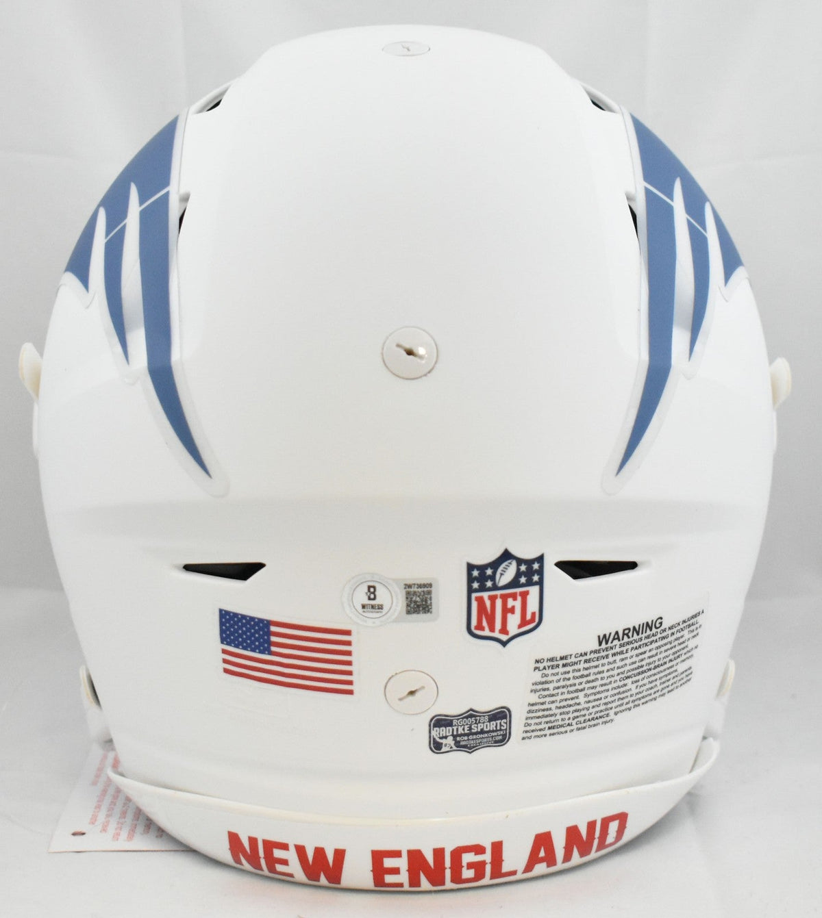 Rob Gronkowski Signed Patriots F/S Rivalries SpeedFlex Helmet- Beckett W Holo