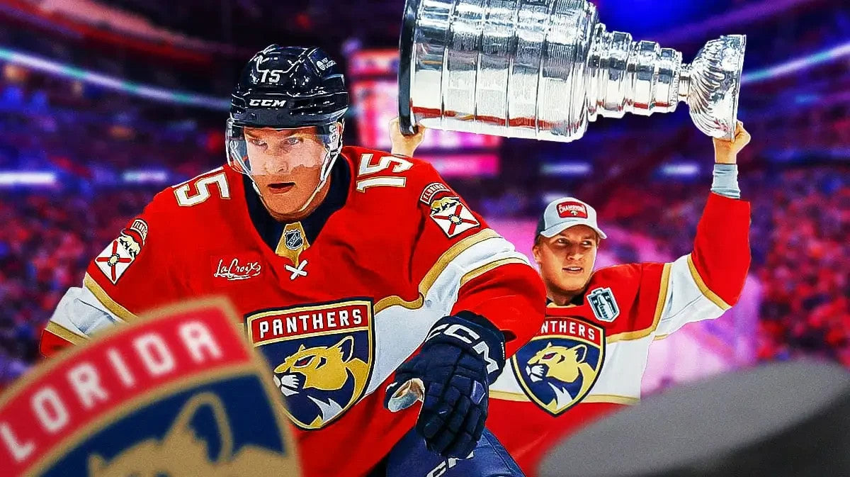 Anton Lunde Signed Florida Panthers Jersey (Beckett) 2xStanley Cup Champ 24 & 25