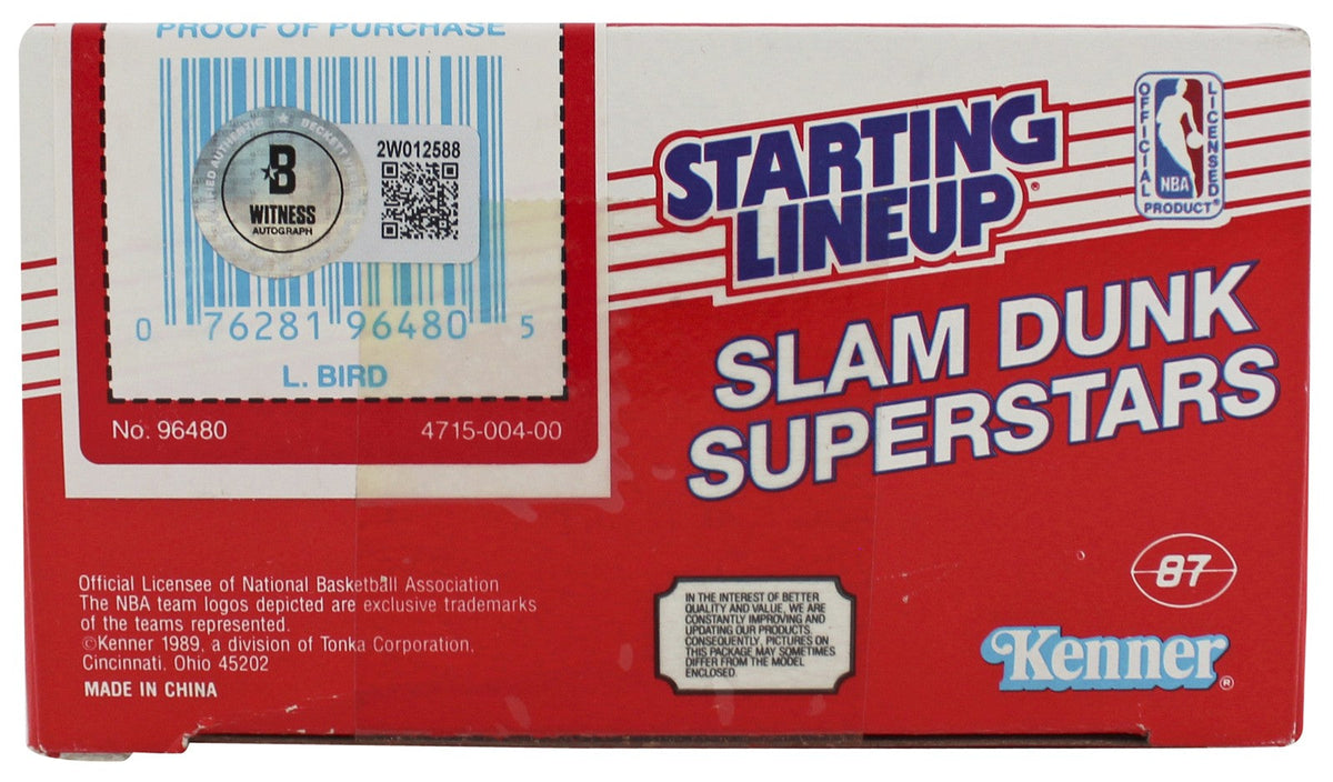 Celtics Larry Bird Signed Sealed 1989 Starting Lineup Slam Dunk BAS W #2W012588