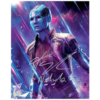 Karen Gillan Autographed 2019 Avengers Endgame Nebula 8x10 Photo with Inscr