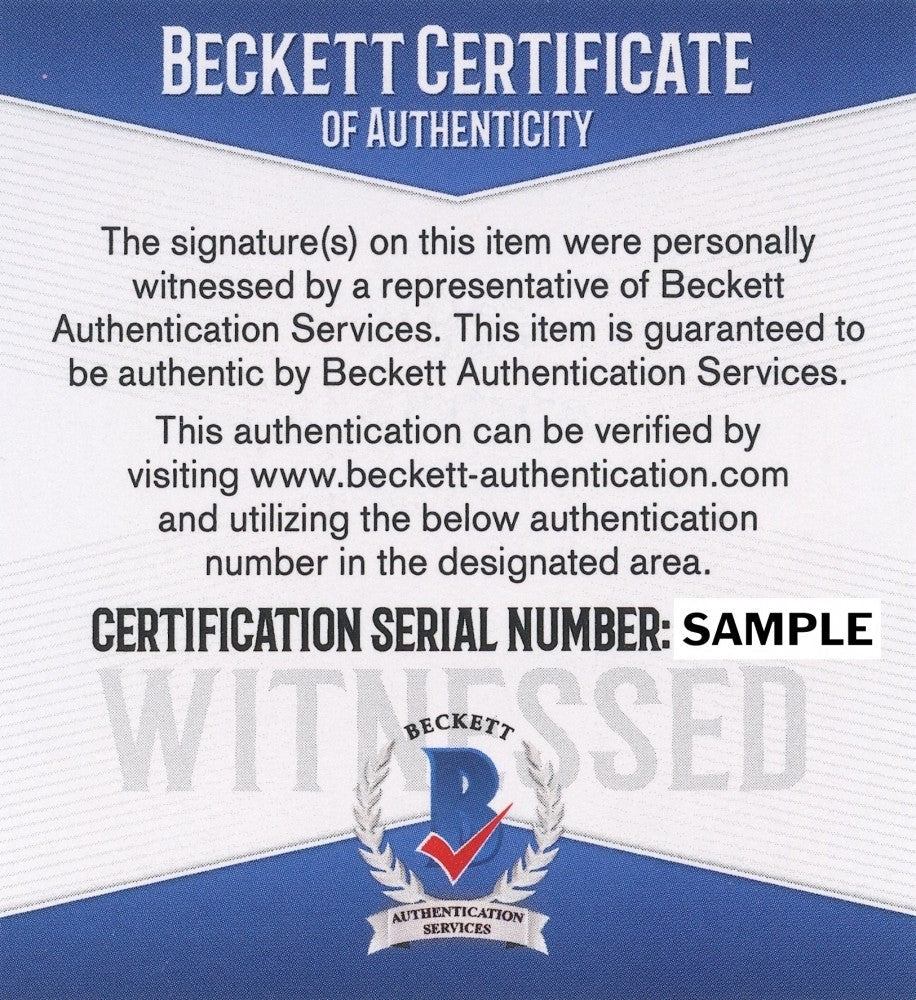 Dennis Wideman Signed Flames Jersey (Beckett) Abuse of a Linesman Incident