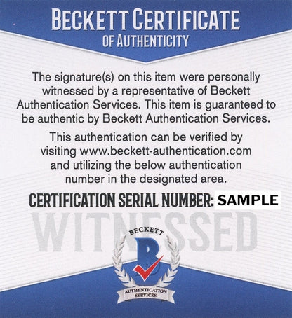 Dennis Wideman Signed Flames Jersey (Beckett) Abuse of a Linesman Incident