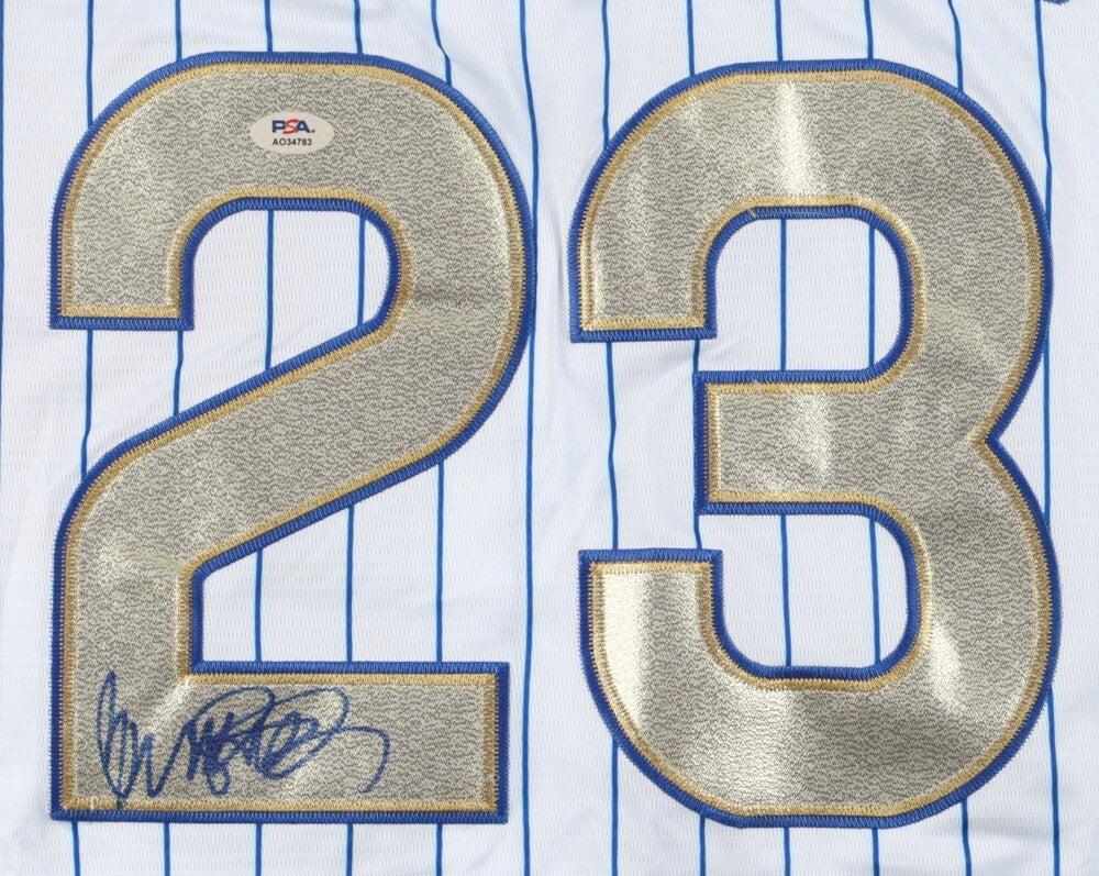 Ryne Sandberg Signed Chicago Cubs Majestic 2016 World Series Jersey (PSA) HOF 05