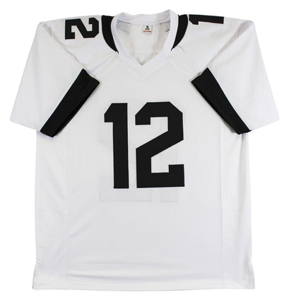 Travis Hunter Authentic Signed White Pro Style Jersey Autographed BAS Witnessed