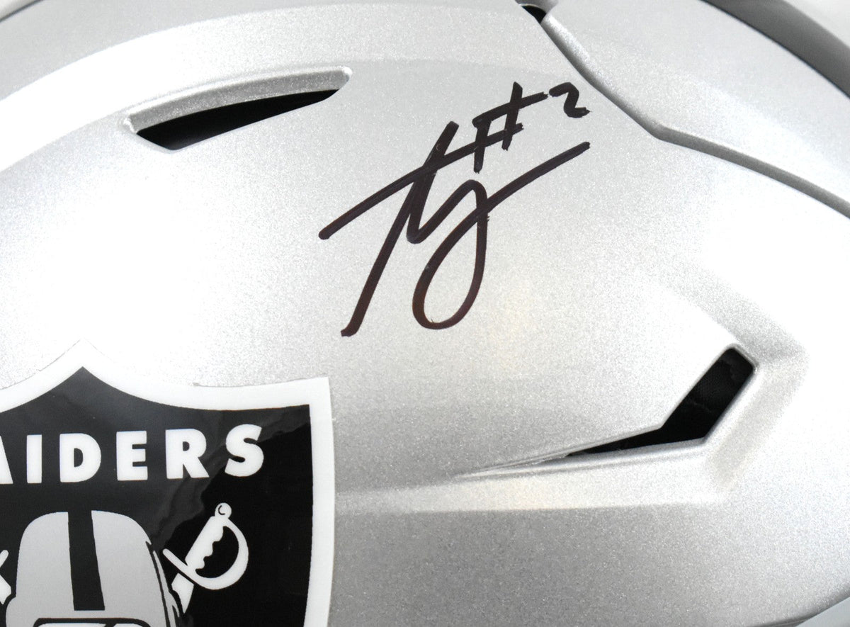 Ashton Jeanty Autographed Las Vegas Raiders F/S SpeedFlex Helmet Beckett W Holo