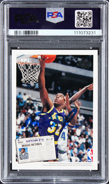 Larry Bird & Magic Johnson Signed 1992 Upper Deck #SP1 Card PSA/DNA Slabbed