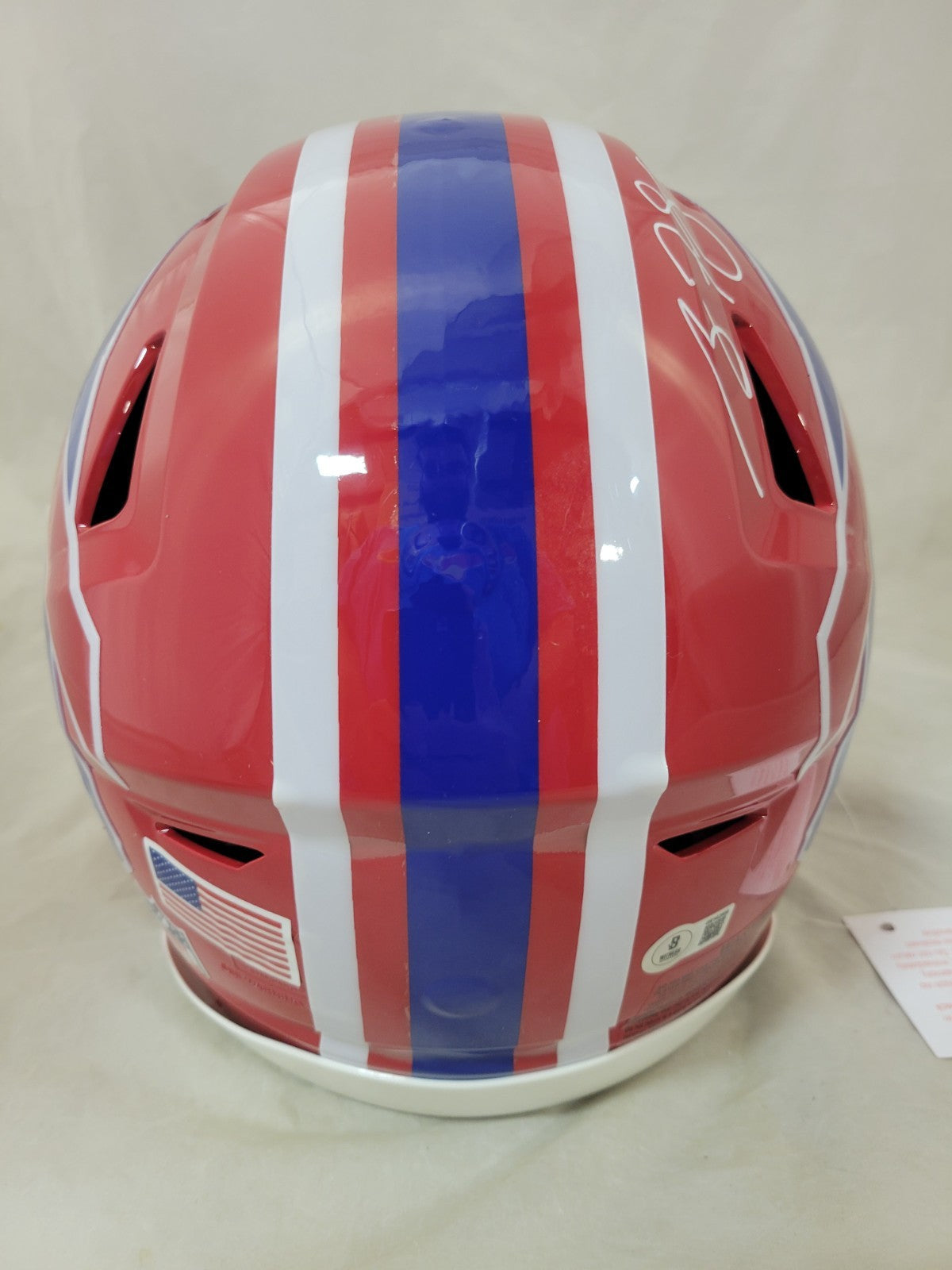 RYAN FITZPATRICK SIGNED BUFFALO BILLS THROWBACK SPEEDFLEX AUTHENTIC HELMET BAS