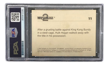 Hulk Hogan Signed 1990 Classic WWF Wrestlemania #11 Trading Card PSA