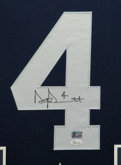 FRAMED DALLAS COWBOYS DAK PRESCOTT AUTOGRAPHED SIGNED JERSEY JSA COA