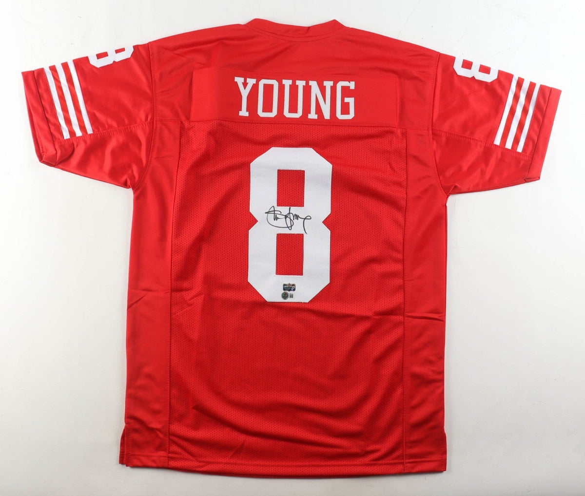 Steve Young Signed San Francisco 49ers Jersey (Beckett) 3x Super Bowl Champ / QB