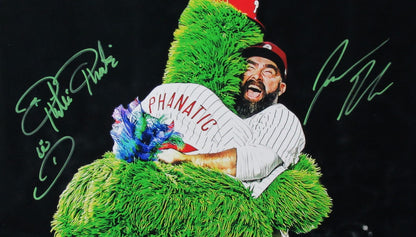 Jason Kelce/Phanatic Autographed 16x20 Photo Framed Eagles ITP PSA/DNA 200889
