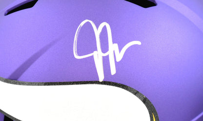 Justin Jefferson Autographed Vikings F/S Speed Helmet-Beckett W Hologram