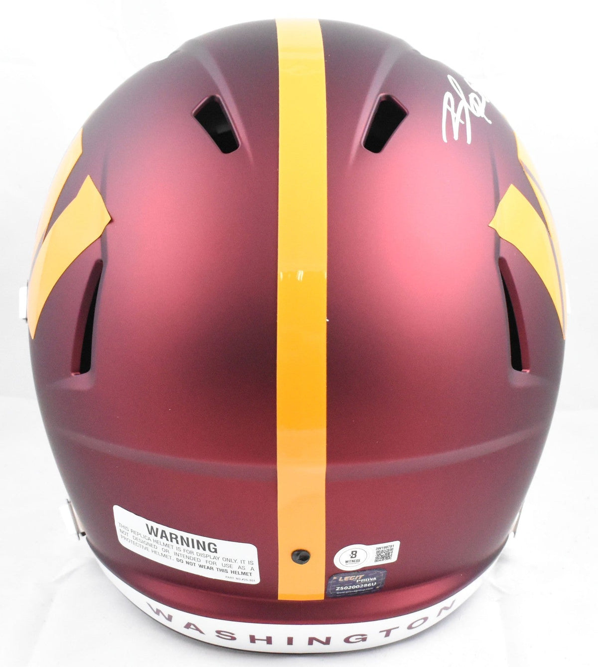 Brian Robinson Jr. Autographed Commanders F/S Speed Helmet - Beckett W Hologram