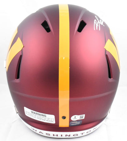 Brian Robinson Jr. Autographed Commanders F/S Speed Helmet - Beckett W Hologram