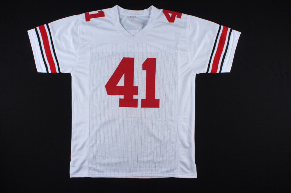Keith Byars Signed Ohio State Buckeyes Jersey (Playball Ink Holo) Eagles RB