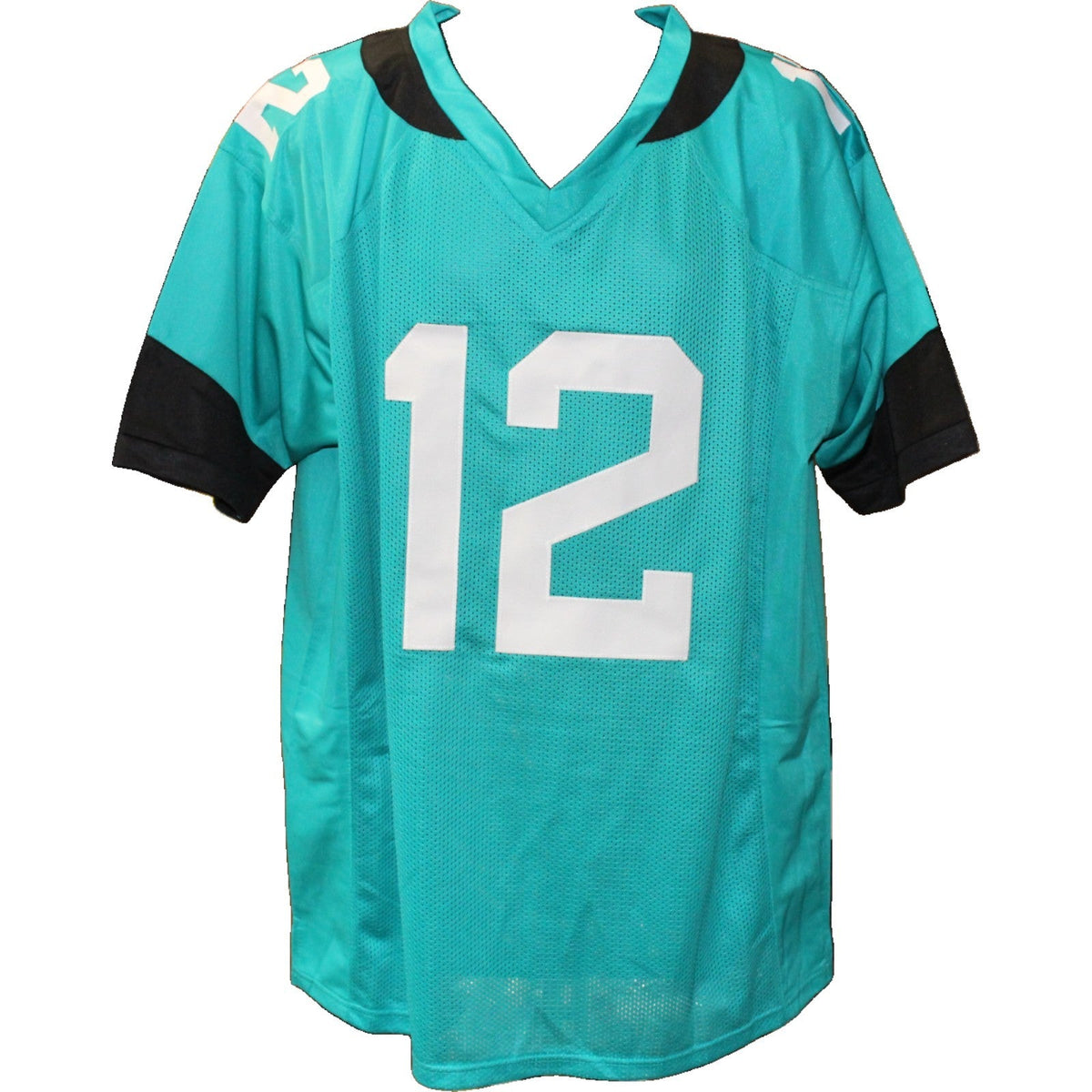 Travis Hunter Autographed/Signed Pro Style Teal XL Jersey Beckett Witness 51421