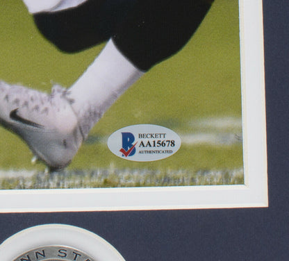 Saquon Barkley Signed Framed 16x20 Penn State Nittany Lions Jump Photo BAS