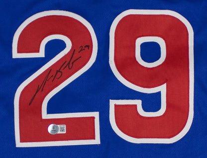 Michael Busch Signed Chicago Cubs Jersey (Beckett) Chi-town 1st Baseman
