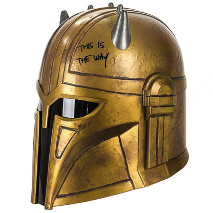 Emily Swallow Autographed Star Wars Mandalorian The Armorer Electronic Helmet