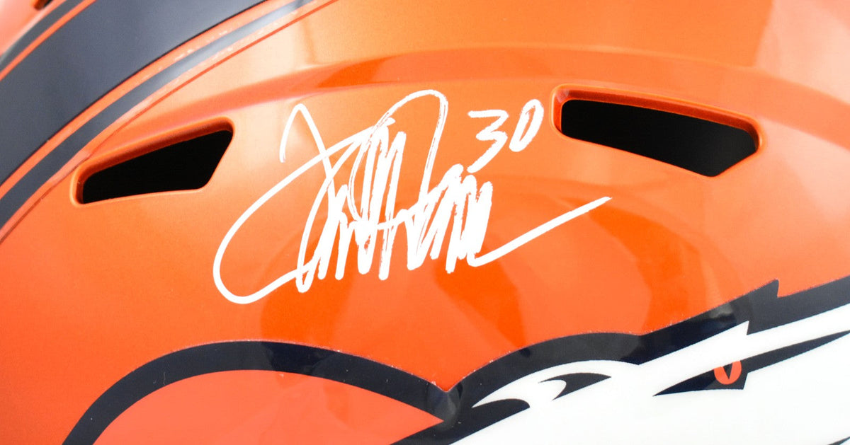 Terrell Davis Signed Denver Broncos F/S Flash Speed Helmet - Beckett W Hologram