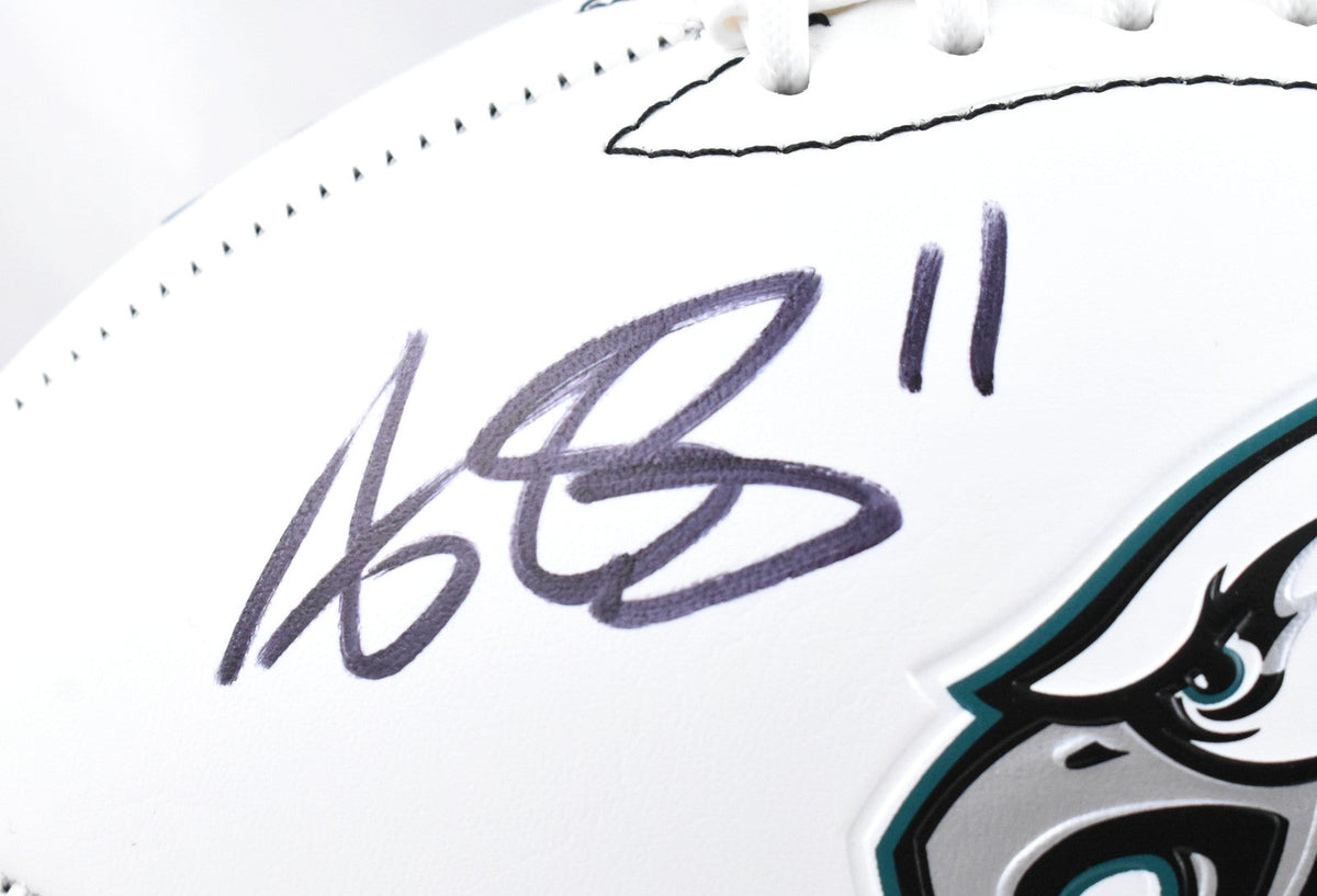 A.J. Brown Autographed Philadelphia Eagles Logo Football SB Champs Beckett W