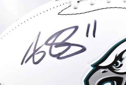 A.J. Brown Autographed Philadelphia Eagles Logo Football SB Champs Beckett W