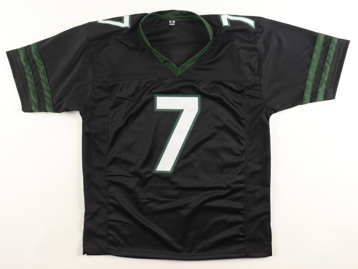 Justin Fields Signed New York Jets Dark Green Jersey (Beckett) Ex-Ohio State QB
