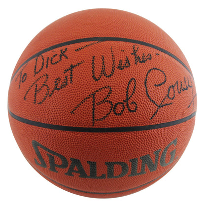 Celtics Bob Cousy Signed Spalding Official NBA Game Basketball BAS #BU55109