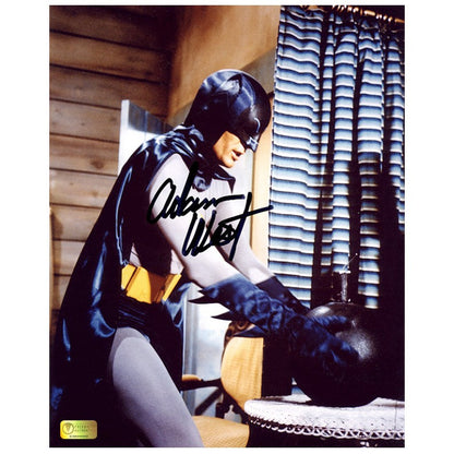 Adam West Autographed Classic 1966 Batman Bomb Scene 8x10 Photo