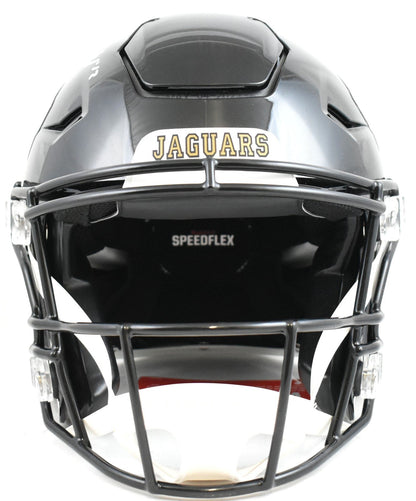 Travis Hunter Autographed Jaguars F/S 95-12 SpeedFlex Helmet - Beckett W Holo