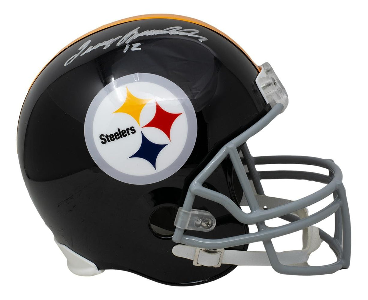 Terry Bradshaw Signed Pittsburgh Steelers Full Size Throwback Replica Helmet BAS