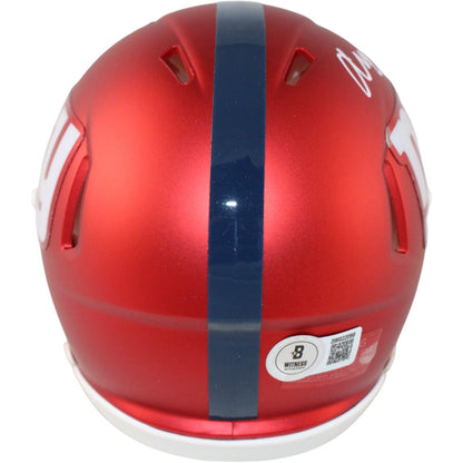 Abdul Carter Autographed/Signed New York Giants Blaze Mini Helmet Beckett 51262