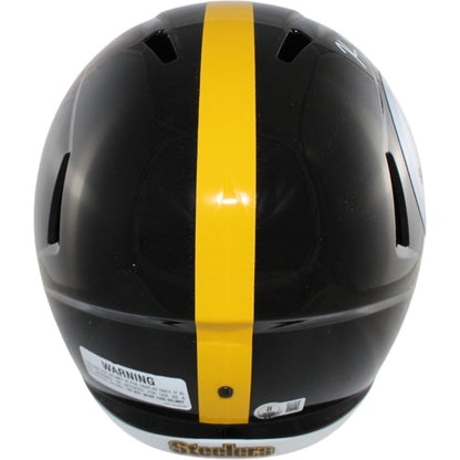 Kaleb Johnson Autographed Pittsburgh Steelers F/S Helmet Beckett Witness 51687