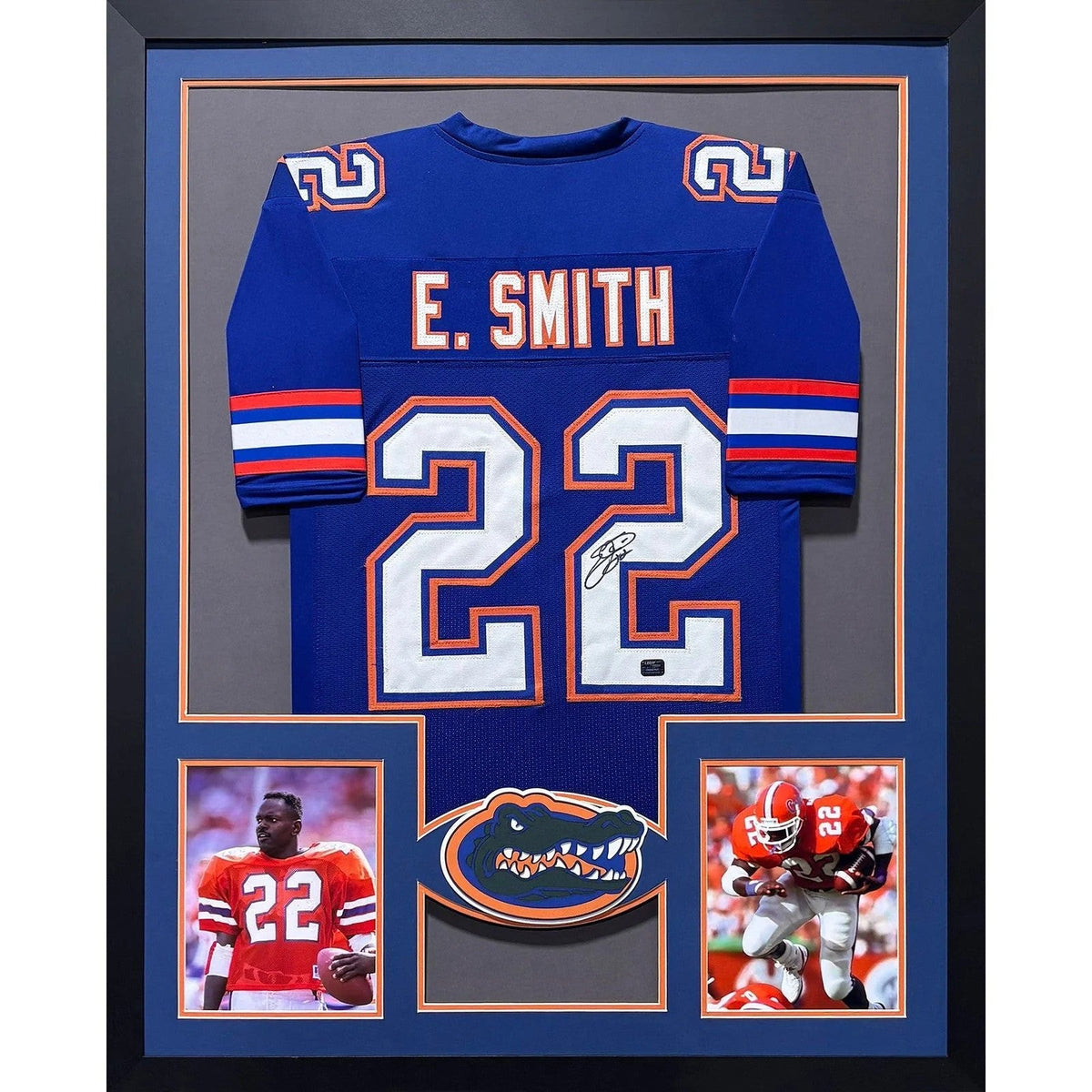 Emmitt Smith Autographed Signed Framed Blue Florida Gators PROVA Jersey