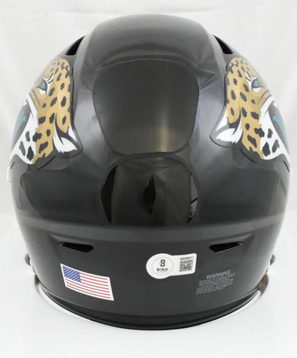 Travis Hunter Autographed Jaguars Mid-Size SpeedFlex Helmet - Beckett W Hologram