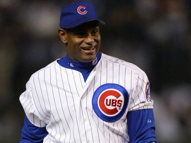 Sammy Sosa Signed Russell Athletic Chicago Cubs Diamond Collction Jersey JSA COA