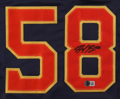 Hunter Brown Signed Houston Astros Jersey (Beckett) 2022 World Champ / Pitcher